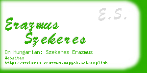 erazmus szekeres business card